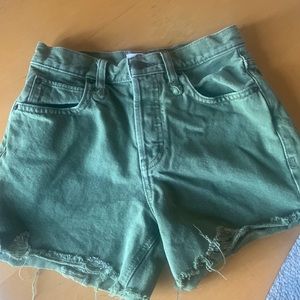 Free people olive cut off shorts size 24